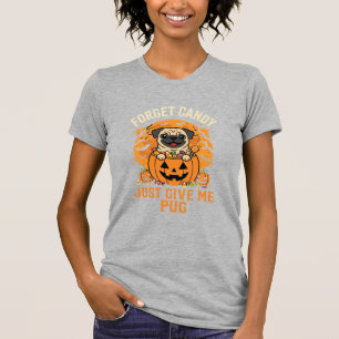 Funny Halloween Pug Candy Design_1 T-Shirt