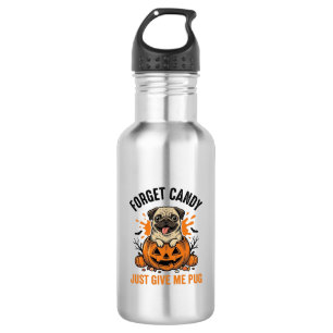 Funny Halloween Pug Forget Candy Shirt Design_1 532 Ml Water Bottle