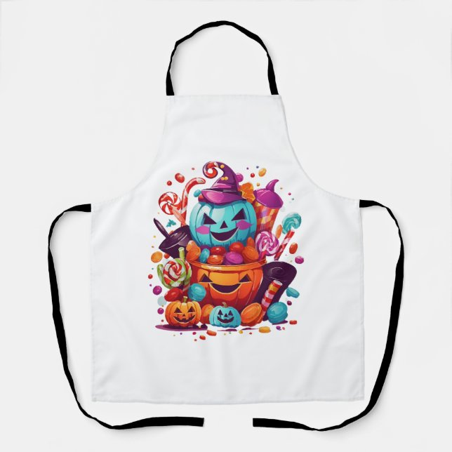 funny halloween pumpkin apron (Front)