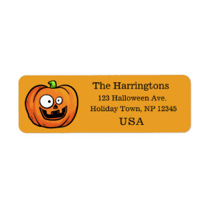 Funny Halloween Pumpkin custom labels