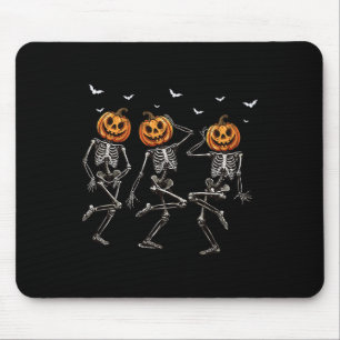 Funny Halloween Pumpkin Dancing Skeleton Costume W Mouse Mat