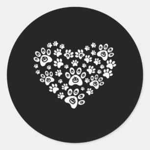 Funny Halloween Pumpkin Dog Paws - Halloween Dog Classic Round Sticker
