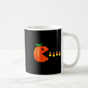 Funny Halloween Pumpkin Eating Candy Corn Coffee Mug