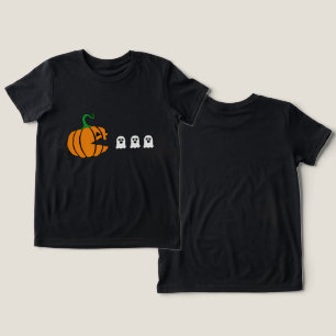 Funny Halloween Pumpkin Eating Ghost, gamer Gifts Tri-Blend Shirt