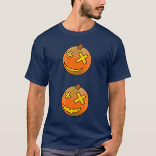 Funny Halloween Pumpkin Faces Jack O Lantern Set T-Shirt