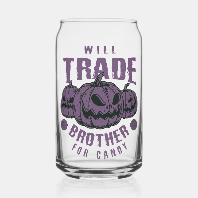 Funny Halloween Pumpkin Glass  (Front)