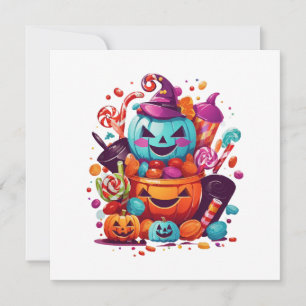 funny halloween pumpkin invitation