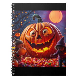 Funny Halloween Pumpkin Notebook — Unique Gift