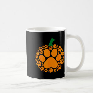 Funny Halloween Pumpkin Paw Print Dog Lover Cat Coffee Mug