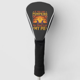 Funny Halloween Pumpkin Pie Witch Design_1 Golf Head Cover