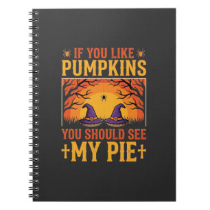 Funny Halloween Pumpkin Pie Witch Design_1 Notebook