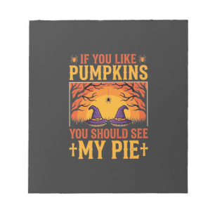 Funny Halloween Pumpkin Pie Witch Design_1 Notepad