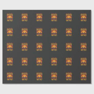 Funny Halloween Pumpkin Pie Witch Design_1 Wrapping Paper
