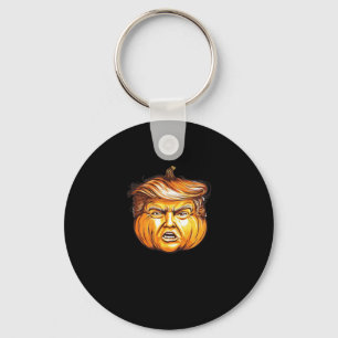 Funny Halloween Pumpkin Political Parody Donald Tr Key Ring