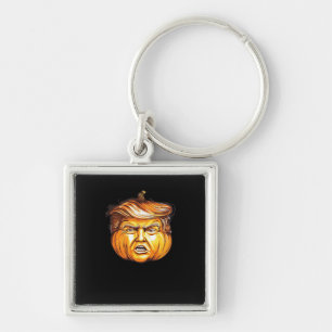 Funny Halloween Pumpkin Political Parody Donald Tr Key Ring