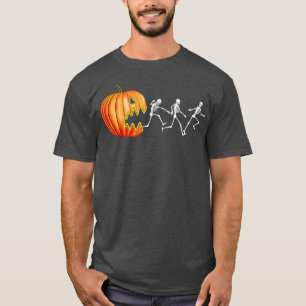 Funny Halloween Pumpkin Skeletons Jack O Lantern 2 T-Shirt