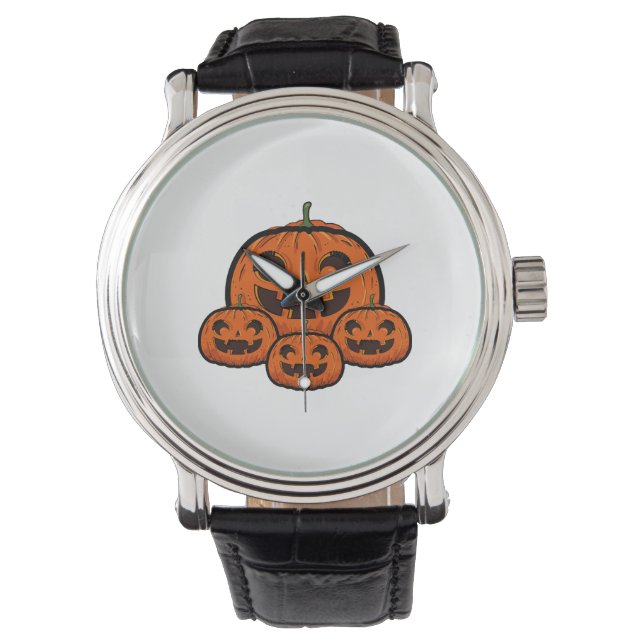 Funny Halloween Pumpkin, Spooky Halloween Watch (Front)