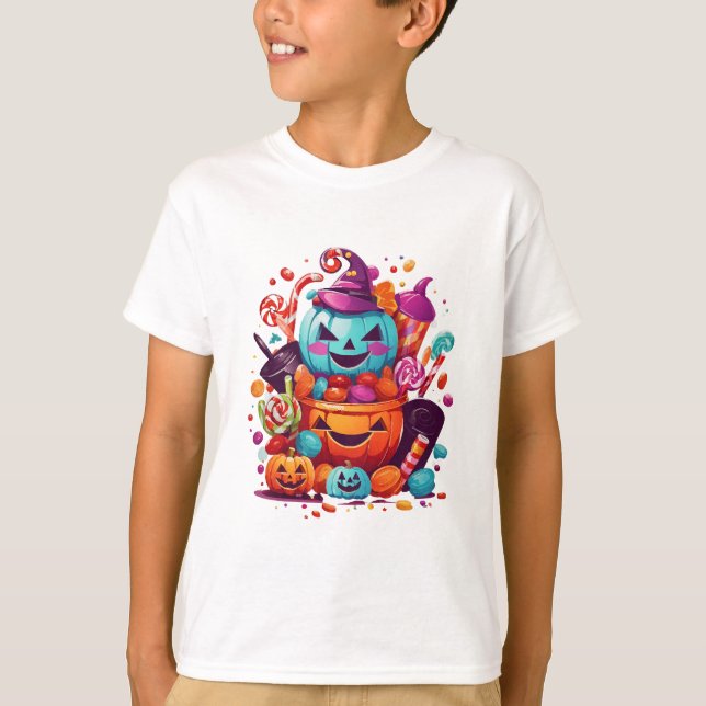 funny halloween pumpkin T-Shirt (Front)