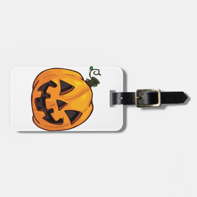 Funny Halloween Pumpkin  T-Shirt Luggage Tag (Front Horizontal)