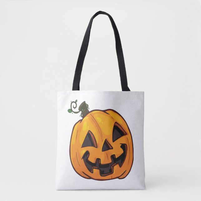 Funny Halloween Pumpkin  Tote Bag (Front)