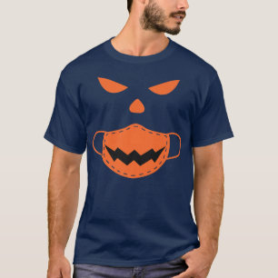 Funny Halloween Pumpkin wearing a mask Jack O Lant T-Shirt