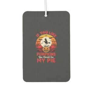 Funny Halloween Pumpkins Pie Design_1 Car Air Freshener