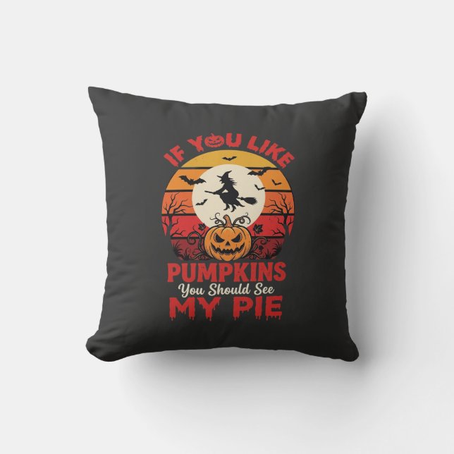 Funny Halloween Pumpkins Pie Design_1 Cushion (Front)