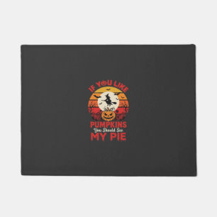 Funny Halloween Pumpkins Pie Design_1 Doormat