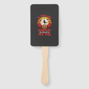 Funny Halloween Pumpkins Pie Design_1 Hand Fan