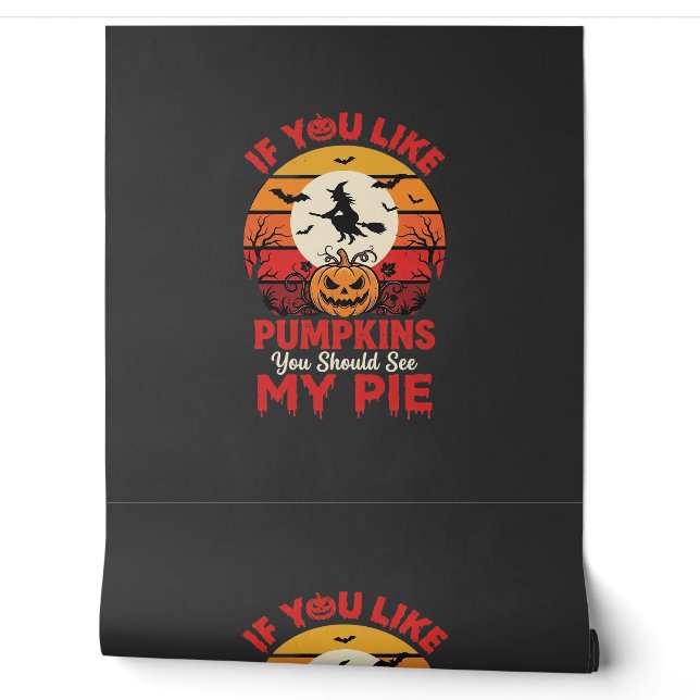 Funny Halloween Pumpkins Pie Design_1 Wallpaper (Unrolling)