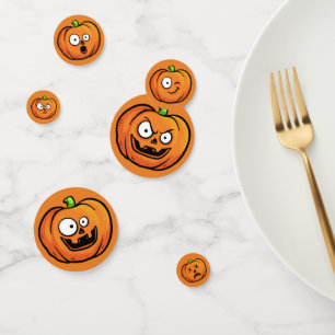 Funny Halloween Pumpkins table confetti