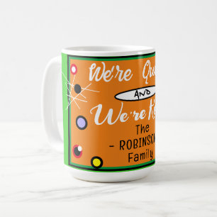 Funny Halloween Quirky Orange Family Name Coffee Mug