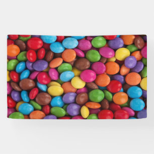 funny halloween rainbow colours chocolate candy banner