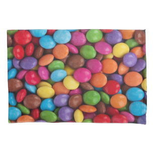 funny halloween rainbow colours chocolate candy pillowcase