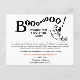 Funny  Halloween Real Estate Holiday Postcard