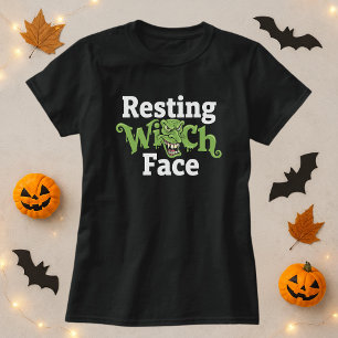 Funny Halloween Resting Witch Face Quote T-Shirt