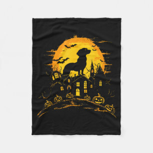 Funny Halloween Sausage Dog Fleece Blanket
