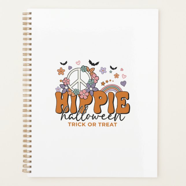 Funny Halloween saying Hippie Halloween Planner (Front)