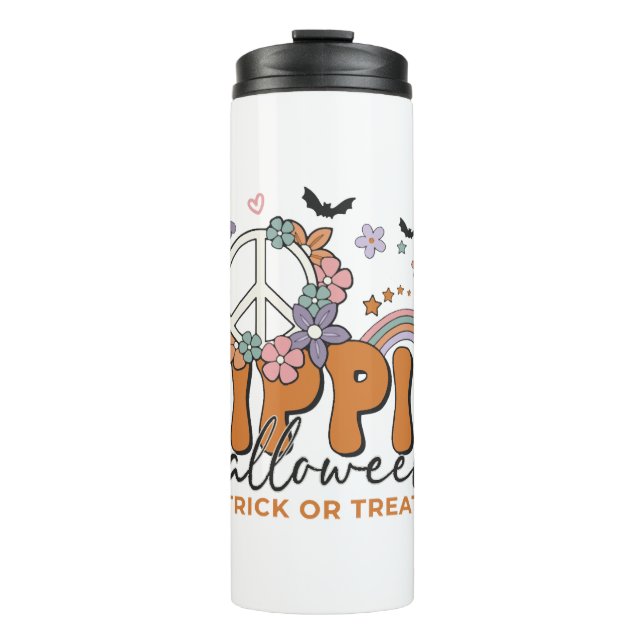 Funny Halloween saying Hippie Halloween Thermal Tumbler (Front)
