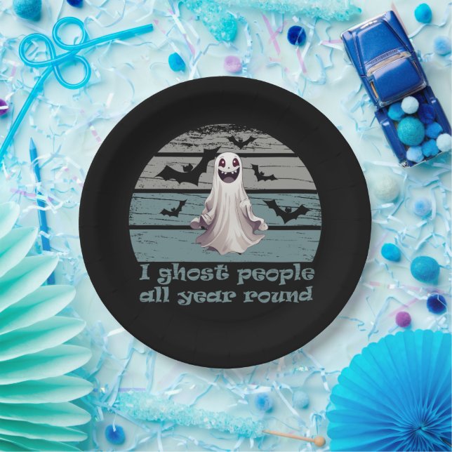 funny halloween saying paper plate (Party)