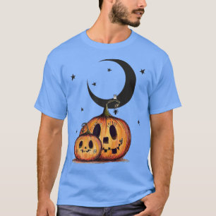 Funny Halloween Scray Pumpkin Face Halloween Night T-Shirt
