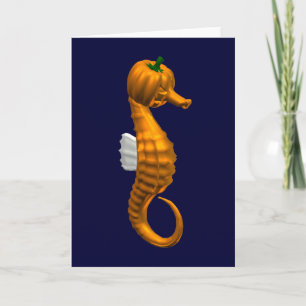 Funny Halloween Seahorse Card