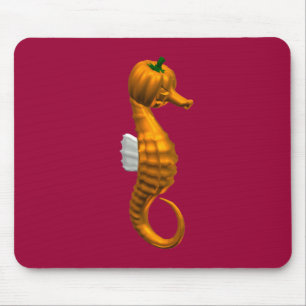 Funny Halloween Seahorse Mouse Mat