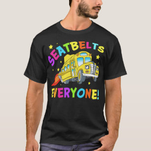 Funny Halloween Seatbelts Everyone Magic School Bu T-Shirt