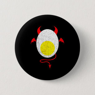 Funny Halloween Shirt Devil Egg Yolk Food Lover La 6 Cm Round Badge
