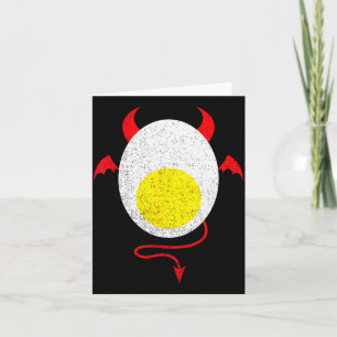 Funny Halloween Shirt Devil Egg Yolk Food Lover La Card