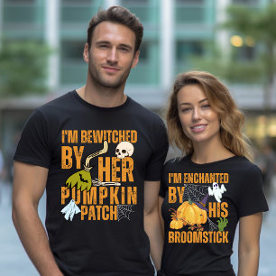 Funny Halloween Shirt for Couples Name on Back