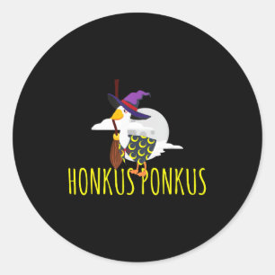 Funny halloween shirt honkus ponkus halloween classic round sticker
