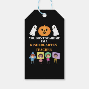 Funny Halloween Shirt - Kindergarten Teacher Gift Tags
