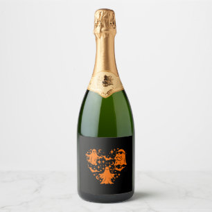 Funny Halloween Shirt Love Halloween Tshirt Sparkling Wine Label